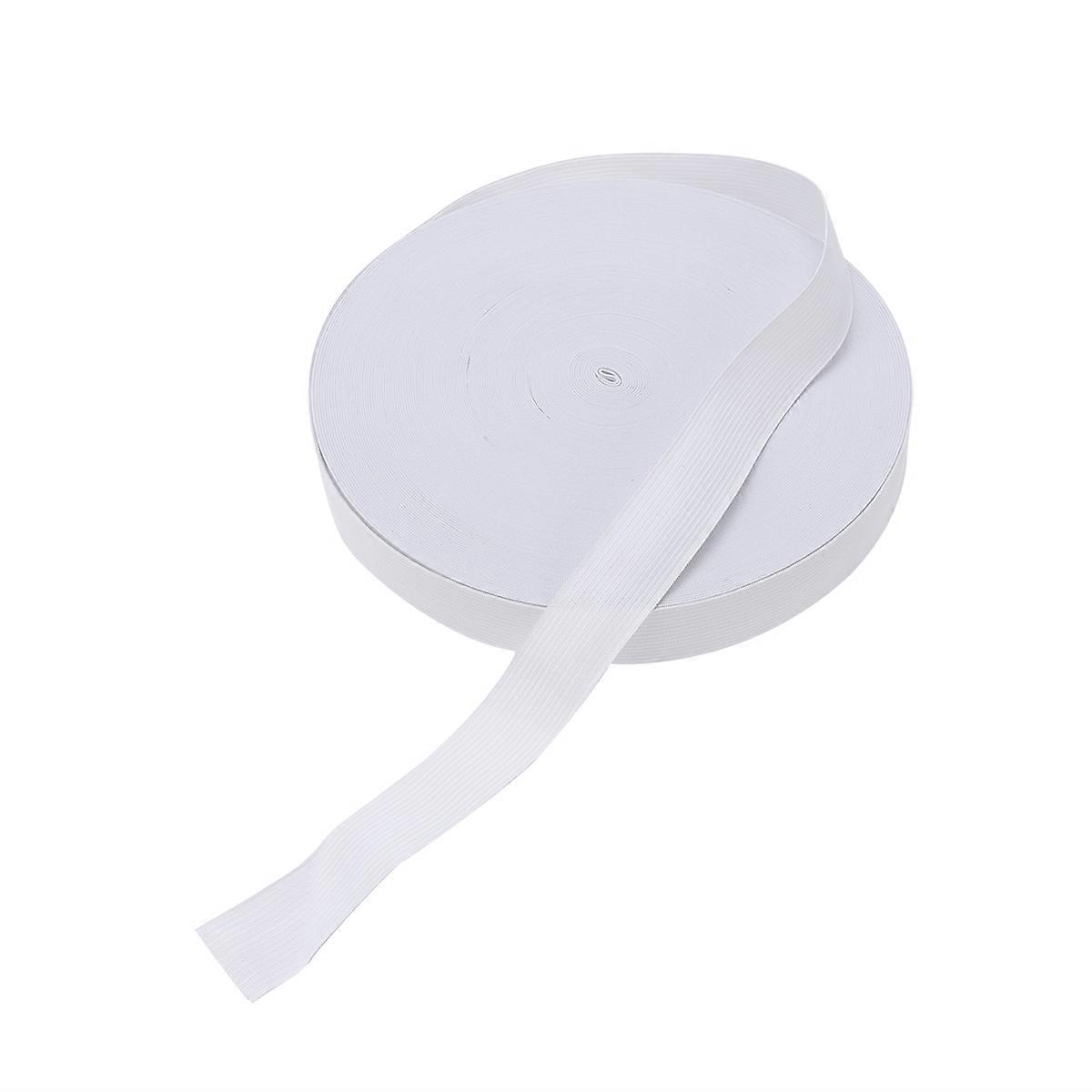 Elastic Sewing Band White Flat Thin Band for Clothing 1 Roll
