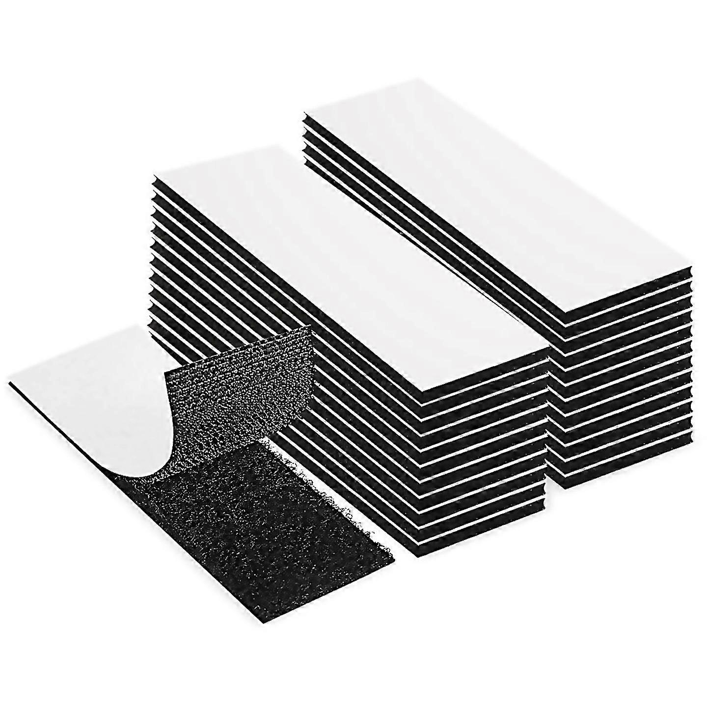 For 100pcs Hook Loop Tape 1x4inch Reusable Interlocking Mounting