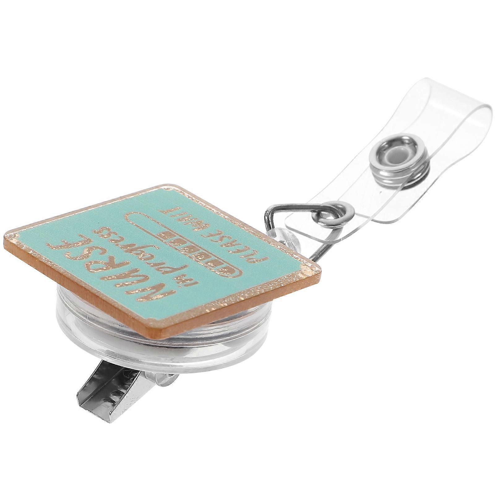 Badge Clip Acrylic Portable Badge Holder for Daily Use 5Pcs