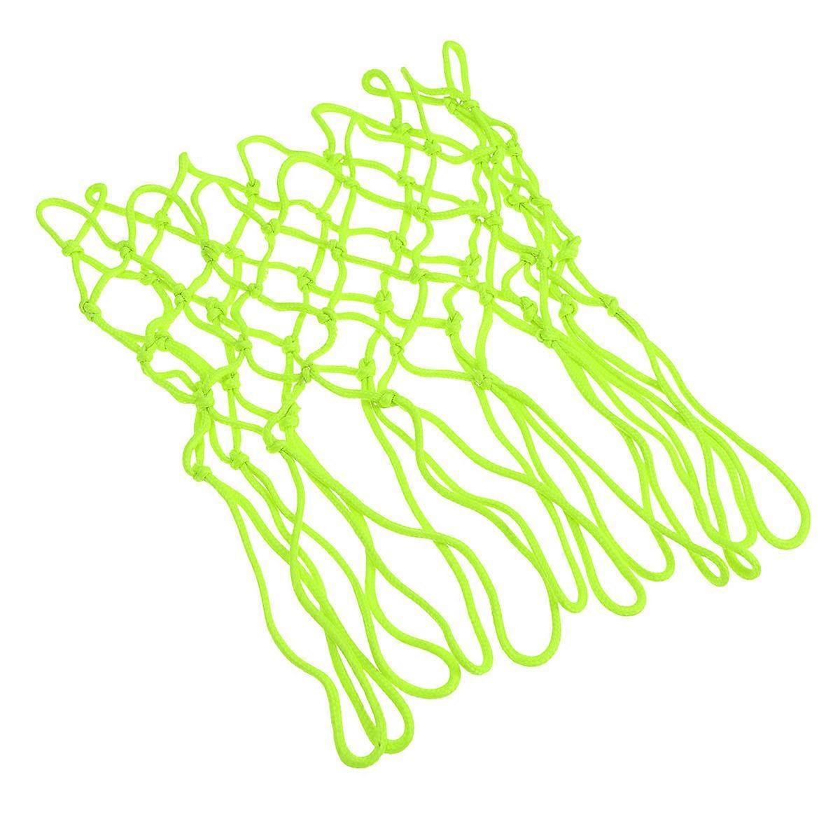 Luminous Basketball Net Nylon Braided for Professional Use 2Pcs Green