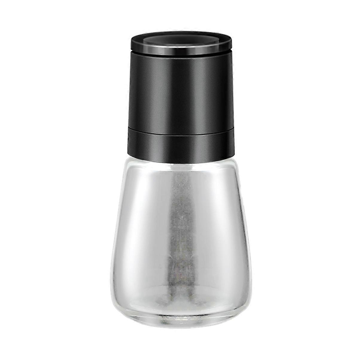 Manual Salt Pepper Grinder Transparent Grinder Kitchen Gadgets Black