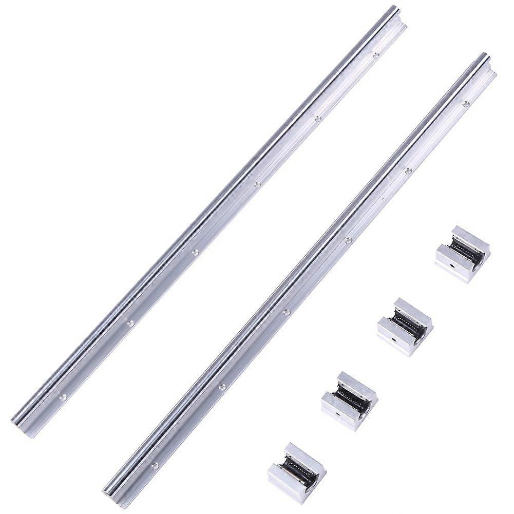2pcs SBR12-600mm 12MM Linear Bearing Rail Slide Guide Shaft 4Pcs SBR12UU Blocks