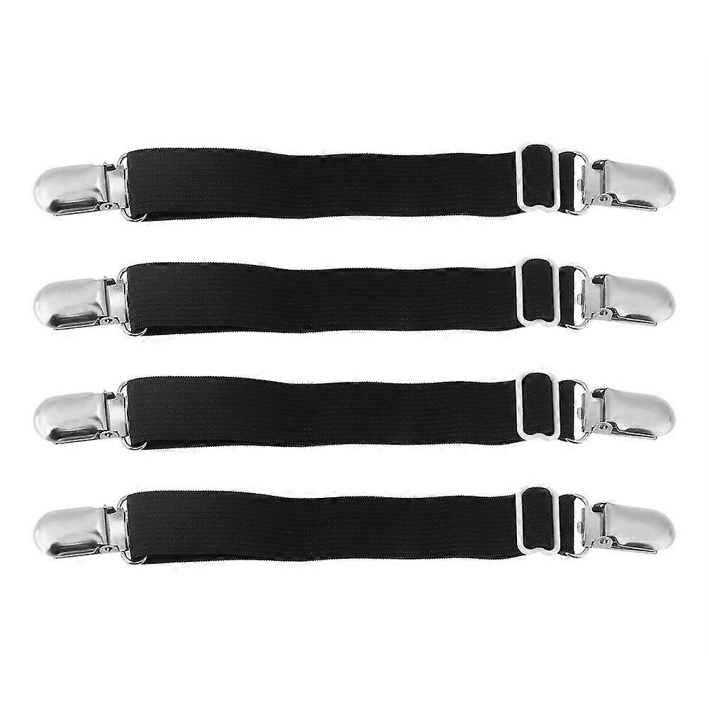 Set of 4 adjustable elastic bed sheet clips