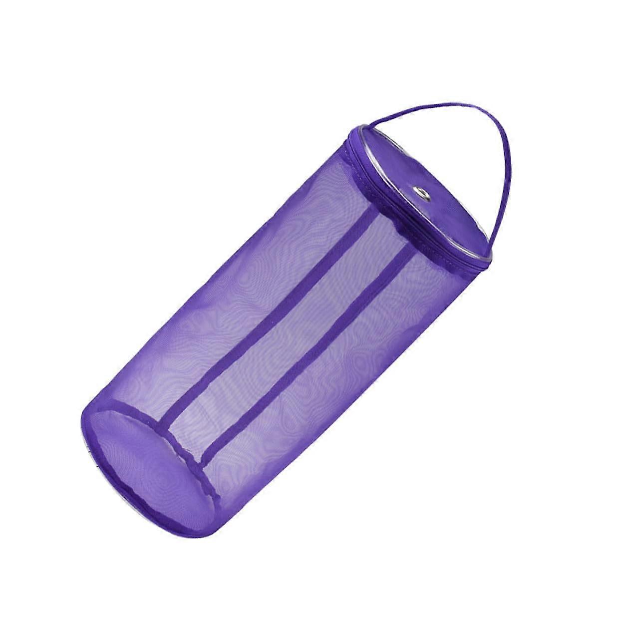 Purple Large Mesh Wool Yarn Storage Bag Knitting Organizer Tote For Crochet Hooks And Supplies Home Travel