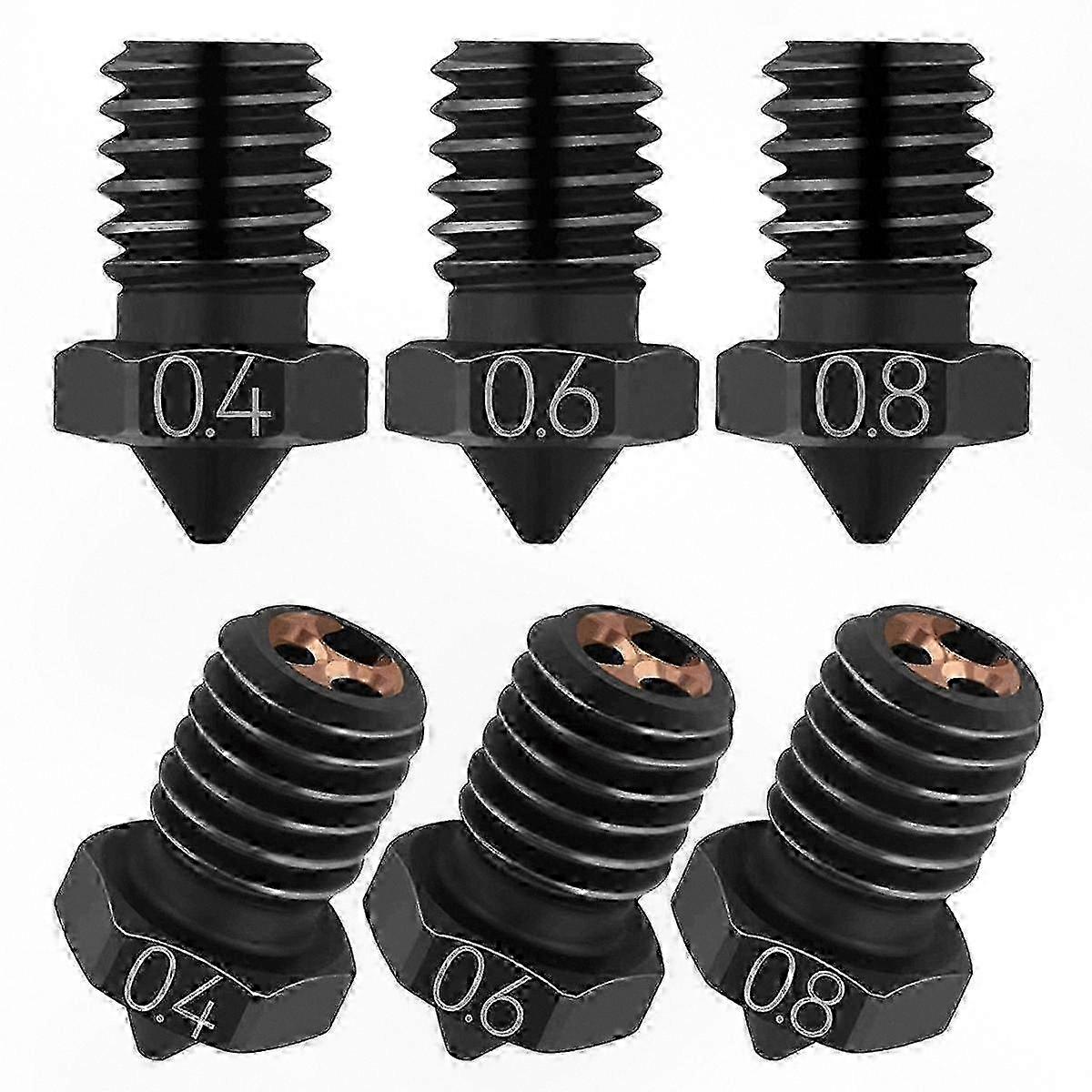 Durable Steel Nozzle for 3D Printing MK3 V6 Style CHT Enhanced Performance