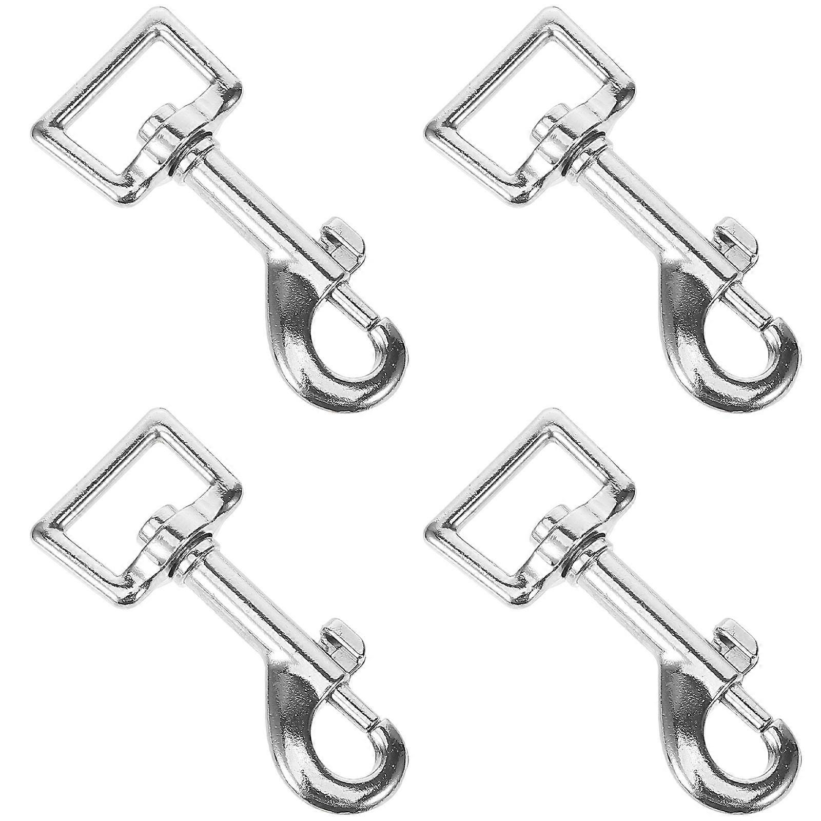 Zinc Alloy Dog Leash Clasp Silver Metal for 4Pcs Swivel Snap Hooks
