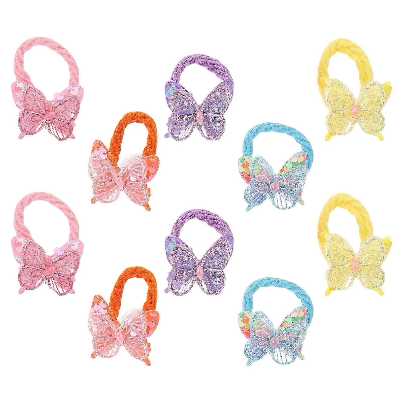 Elastic Butterfly Hair Ties for Girls 50Pcs Soft Comfortable Material