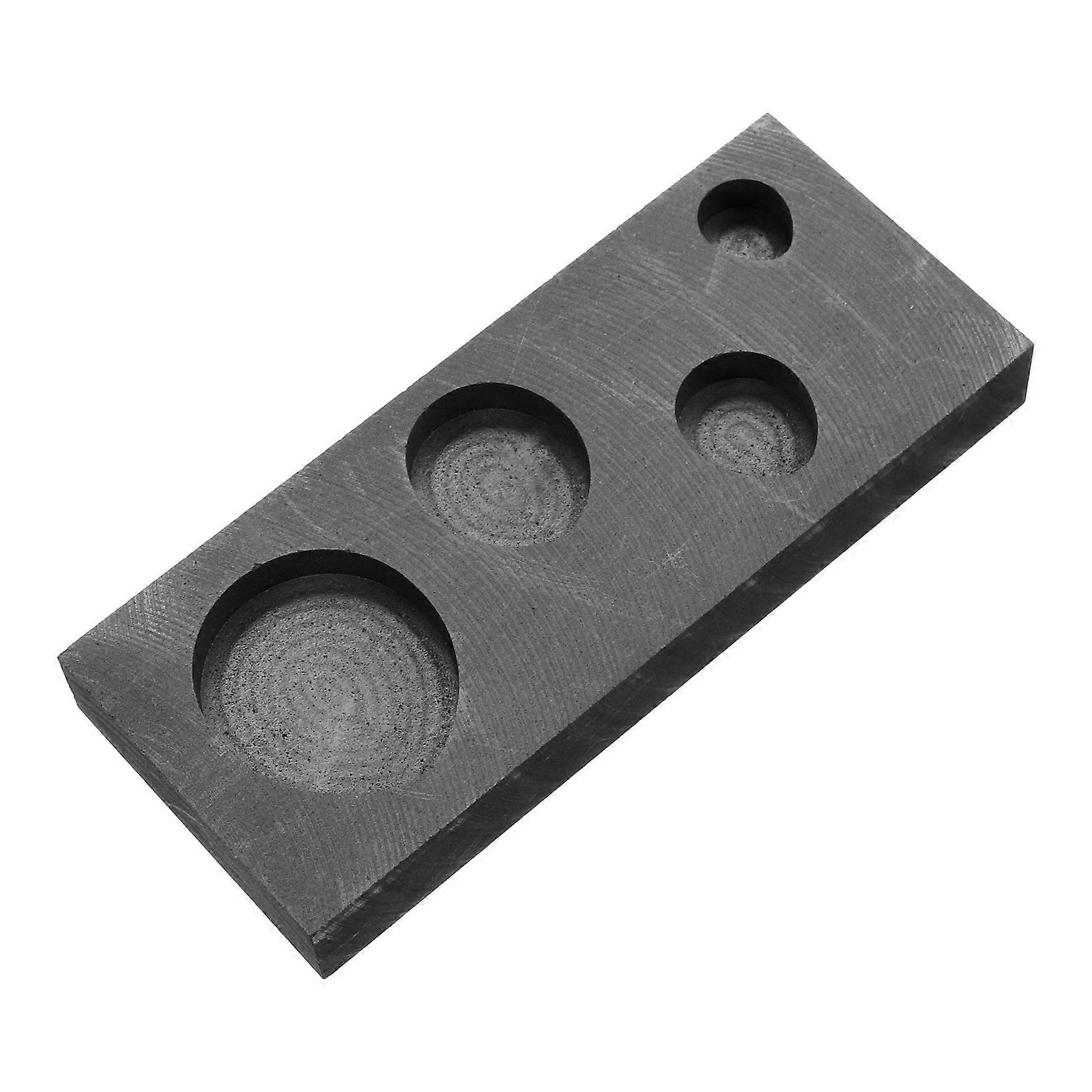 Durable Graphite Mold for Refining Metal Casting 3Pcs Black Ingot Molds