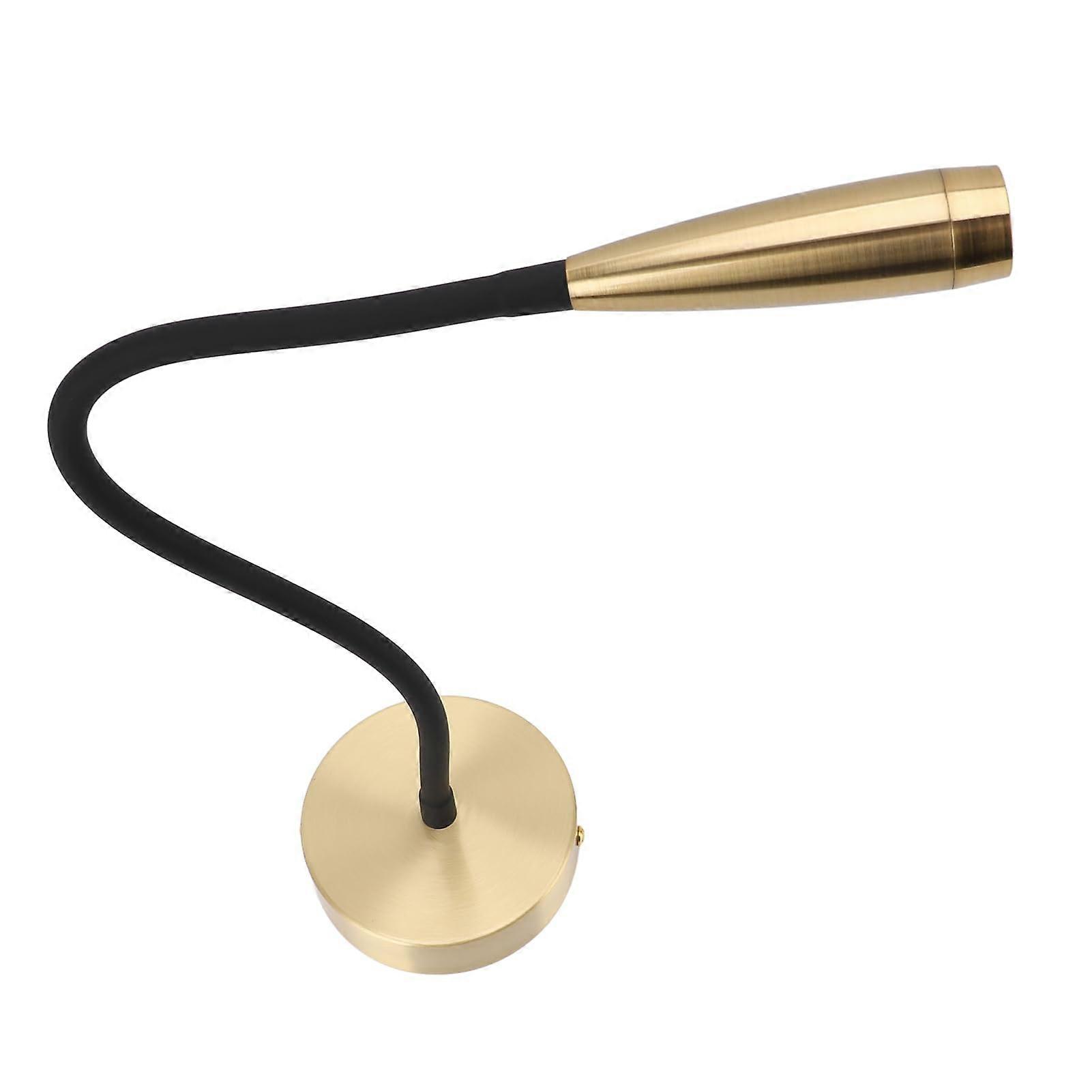 Flexible Gooseneck Wall Mount Lamp 3W 200 Lm Output Aluminum Wall Mounted Reading Light