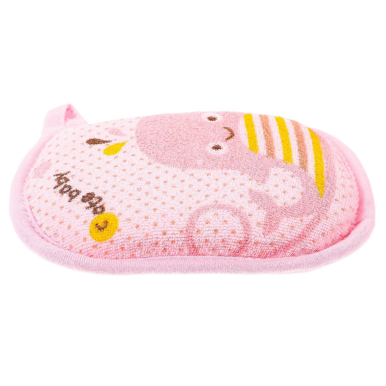 Baby Bath Accessories Comfortable Bath Scrubber for 2Pcs Pink Sponge