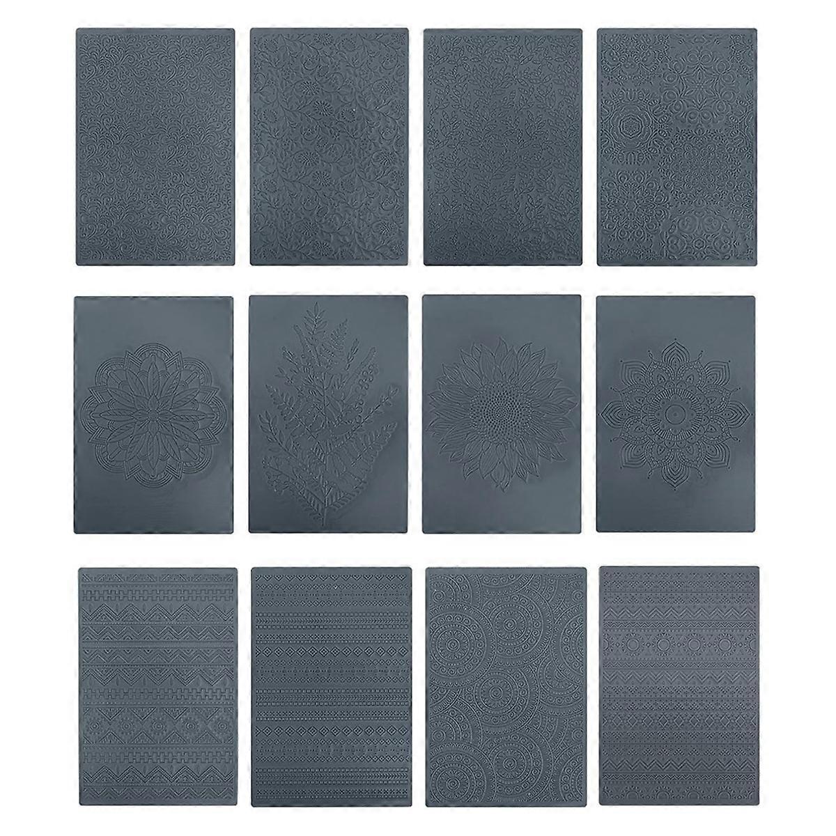 12 Boho Style Textured Mat Made of Clay Works