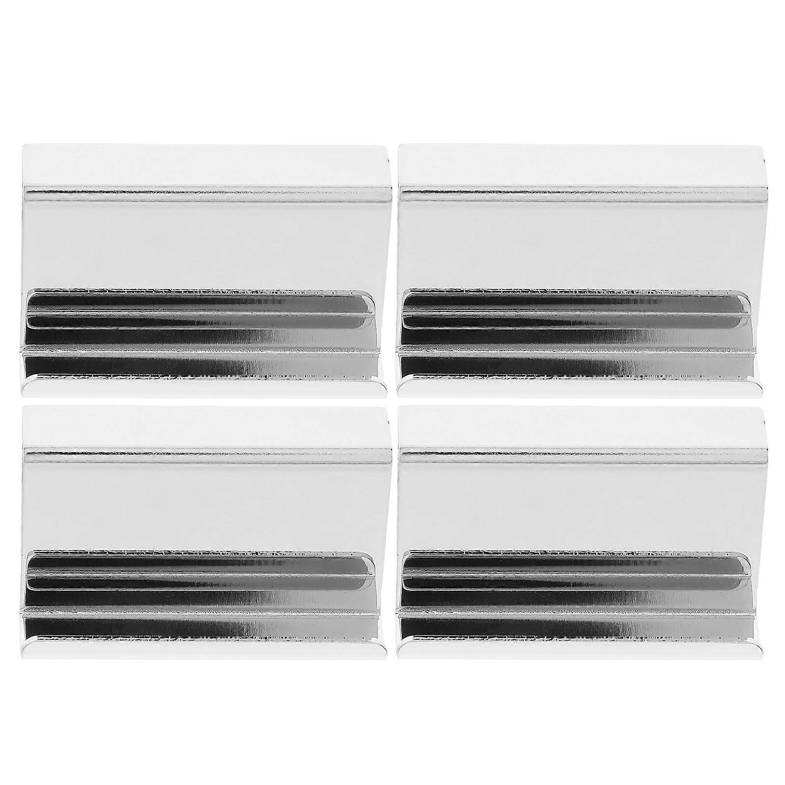 12Pcs Glass Door Handle Clip for Cabinet Replacement Silver Durable Puller