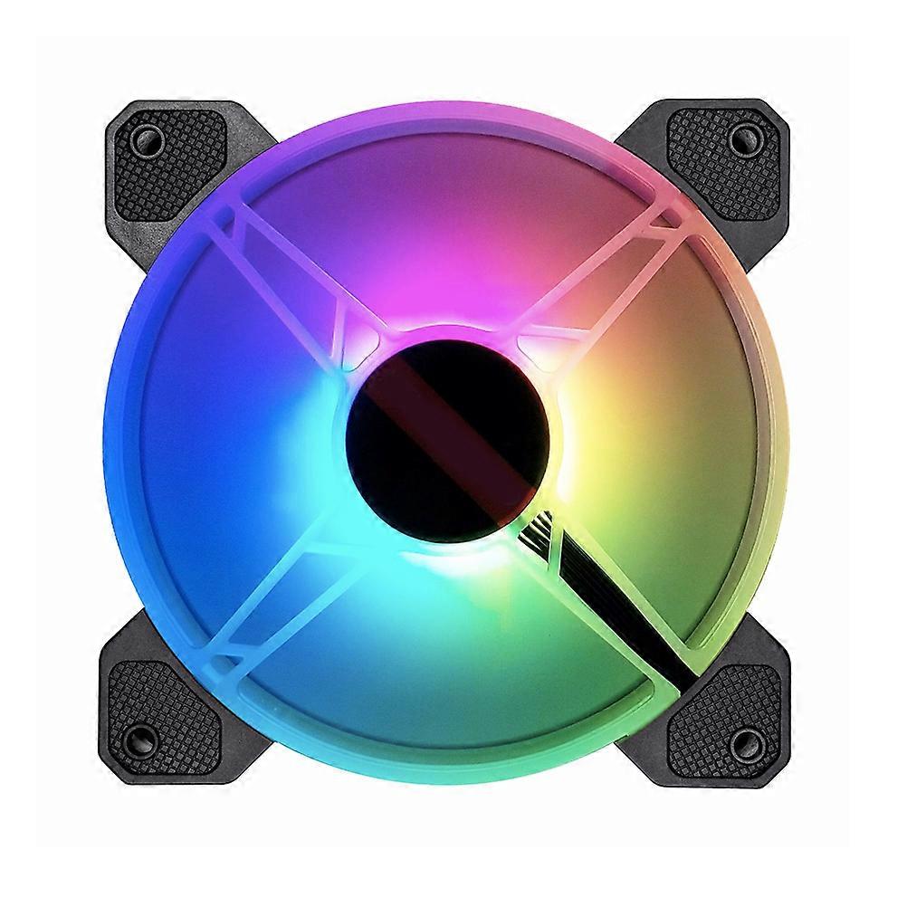 Rgb Airflow Fan Square Shape For Rgb Systems Decoration Adjustable Speed Hydraulic Bearing 3Pcs