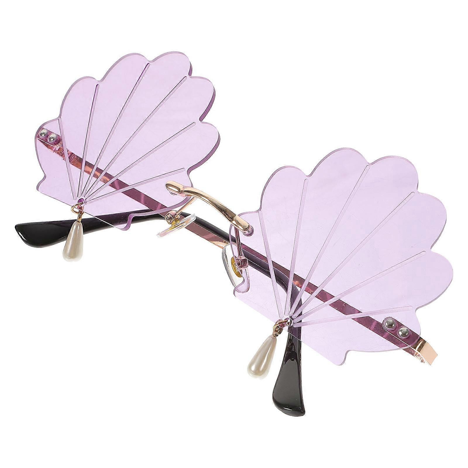 Chic Decorative Seashell Design Sunglasses 3Pcs Fashion Accessory for Daily Use Beach Party Adults Teens