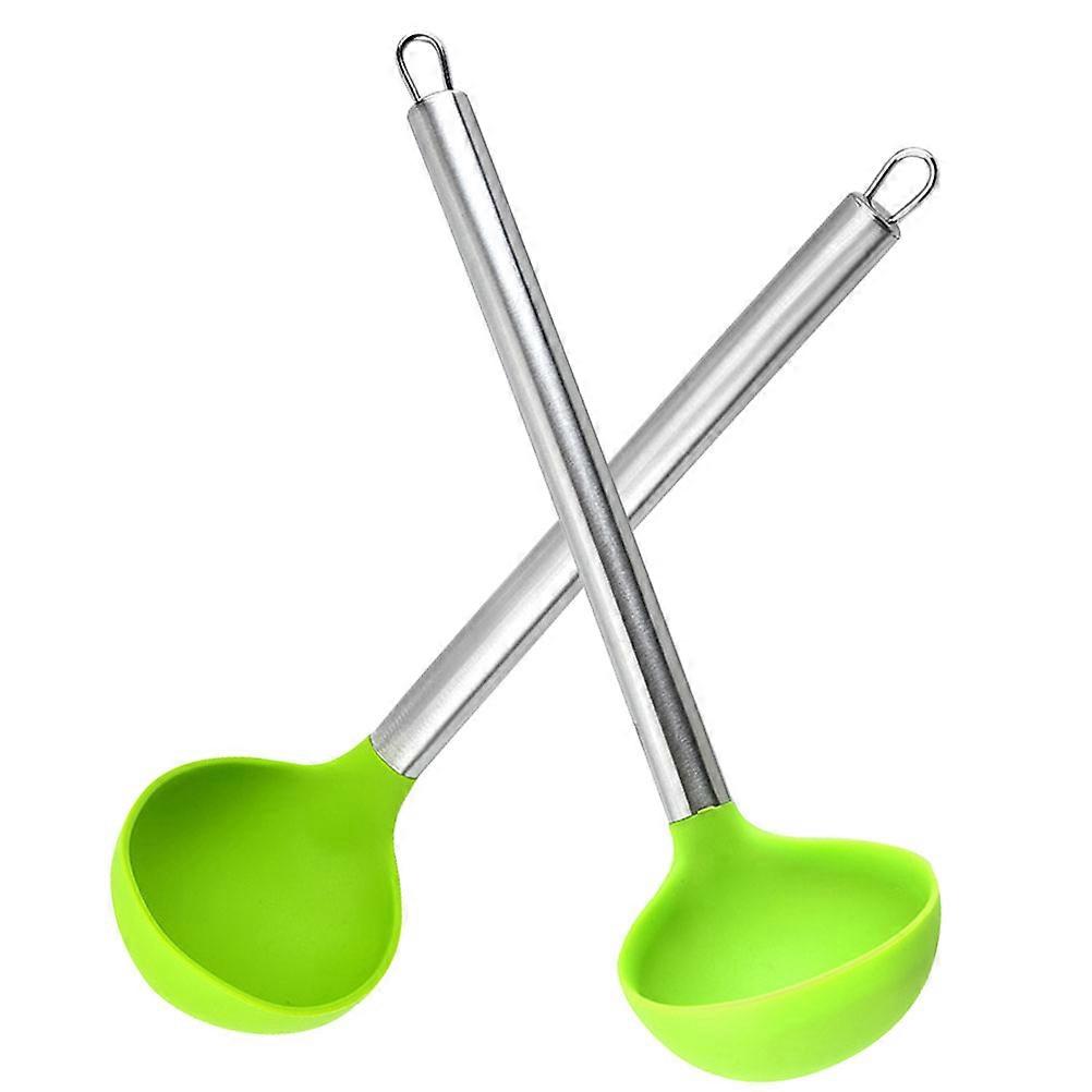 Silicone Soup Spoons Household Soup Ladles for Home Use 8Pcs