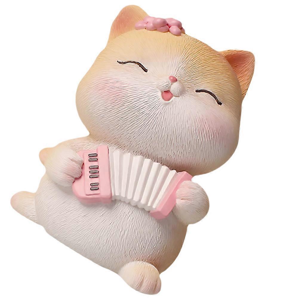 Baking Cake Decoration Resin Cat for Decoration 2Pcs Orange Resin