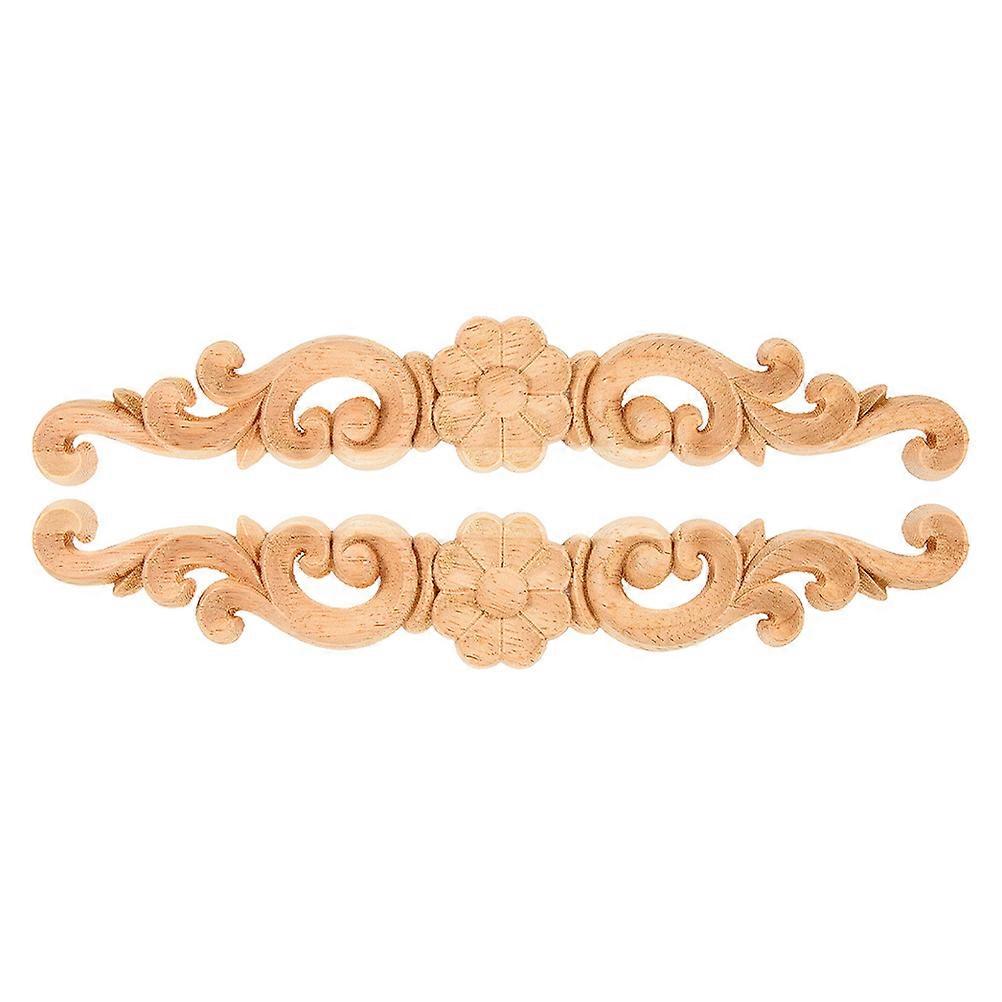 Intricate Wooden Applique 8Pcs High-End Decorative Trim Rectangular Shape For Door And Furniture With Luxurious Style