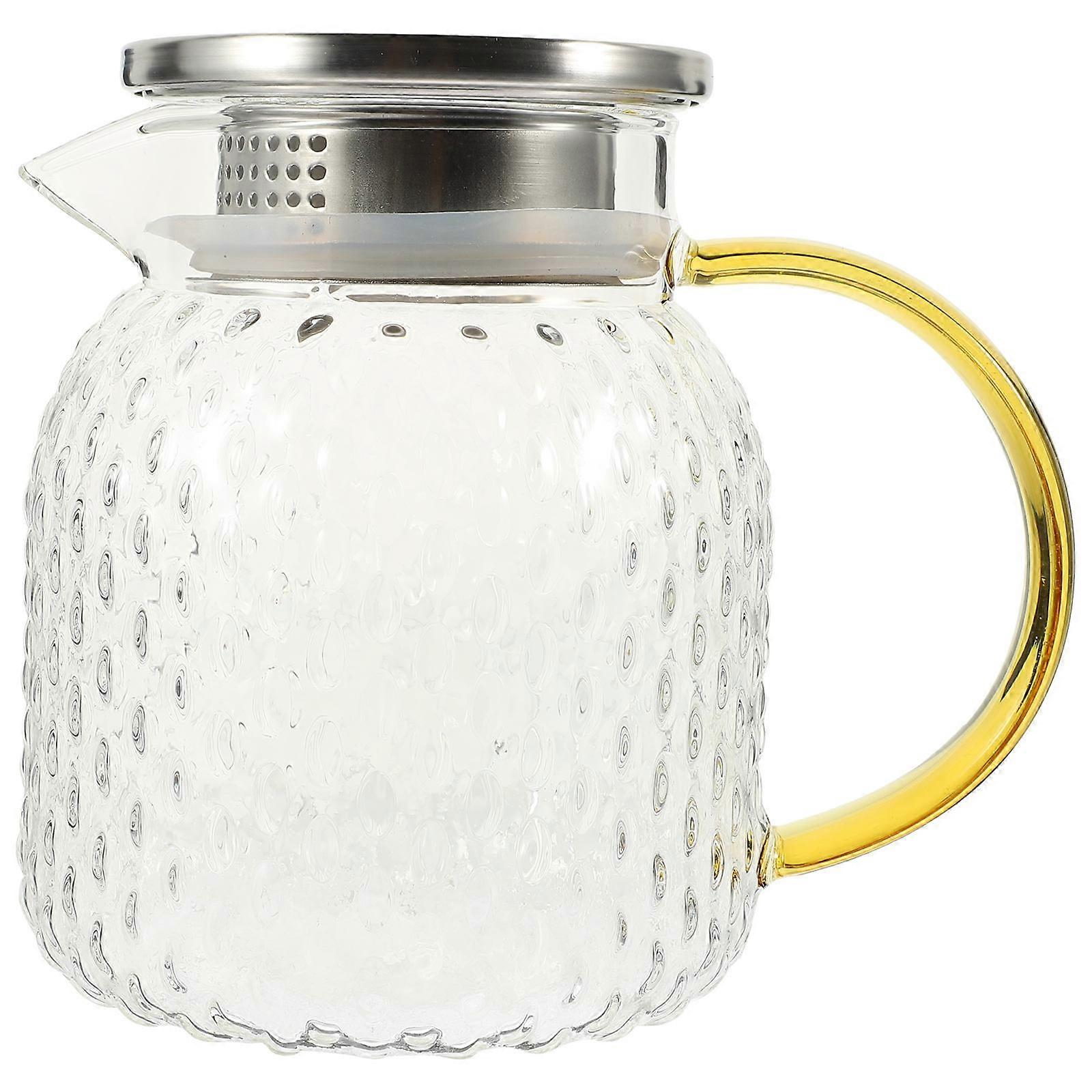 Glass Teapot 1000ml For Daily Use Or Entertaining Guests Large Capacity Kitchen Necessity 4Pcs