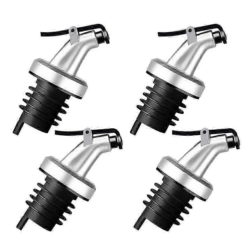 4 pcs leakproof oil pour spouts, silver 2025