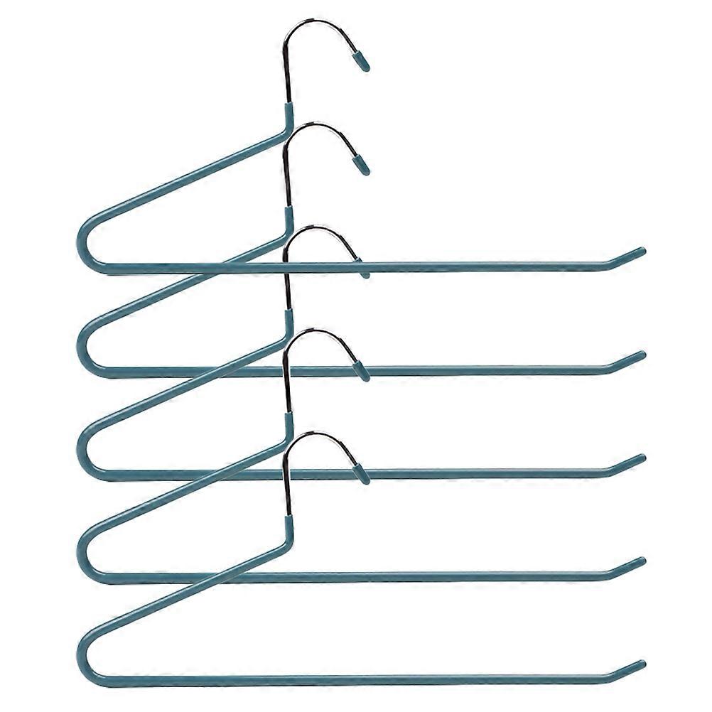 Pants Hanger 5Pcs Traceless Multifunctional Clothes Drying Solution For Home Use In Dark Green Color