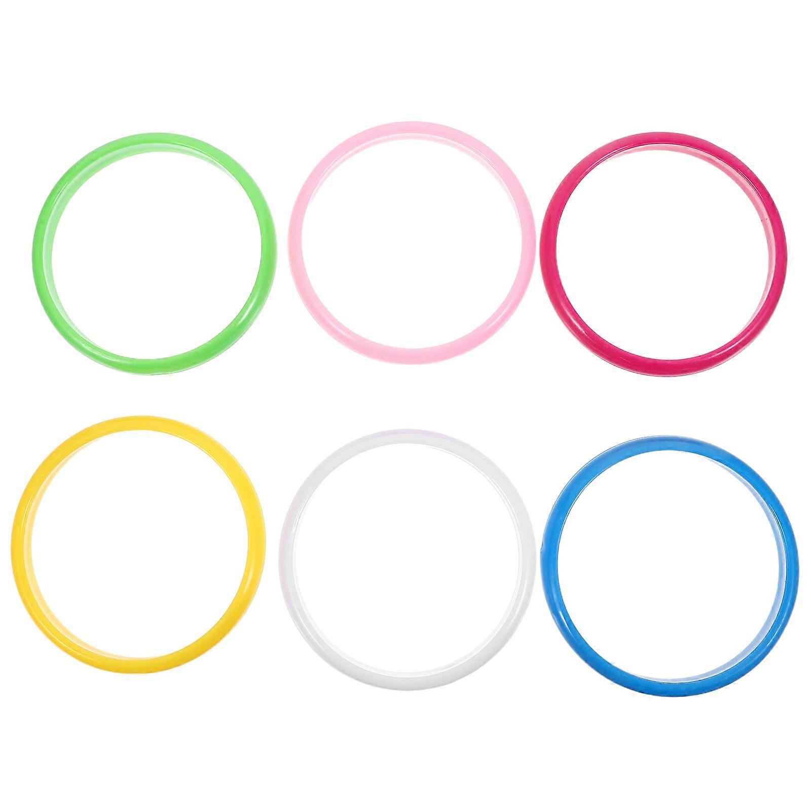 Assorted Color Plastic Bangles Bracelet Set for Decoration 96Pcs