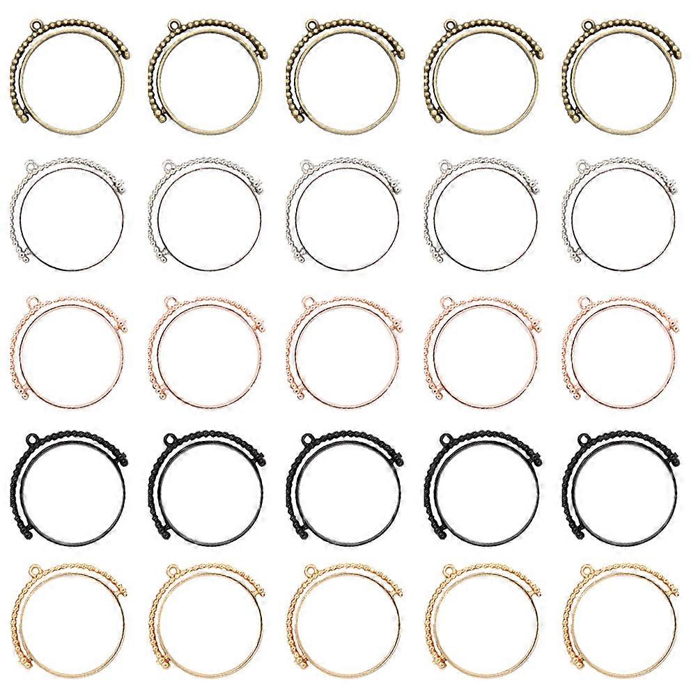 Open Bezel Charm Alloy Frame for Decoration 25Pcs DIY Craft