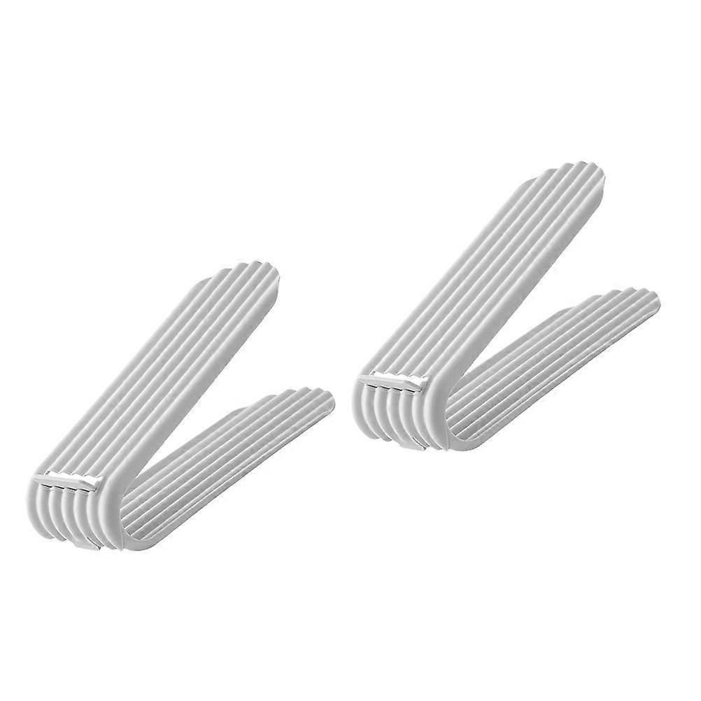 Shoe Double Stacker Storage Rack 4Pcs Saver for Home