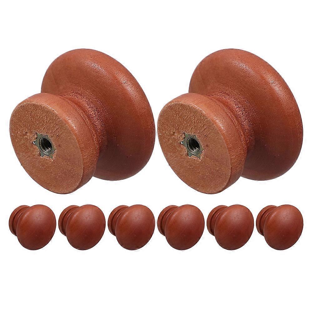 Rustic Wood Drawer Handles for Cabinets 24Pcs Round Mushroom Knobs
