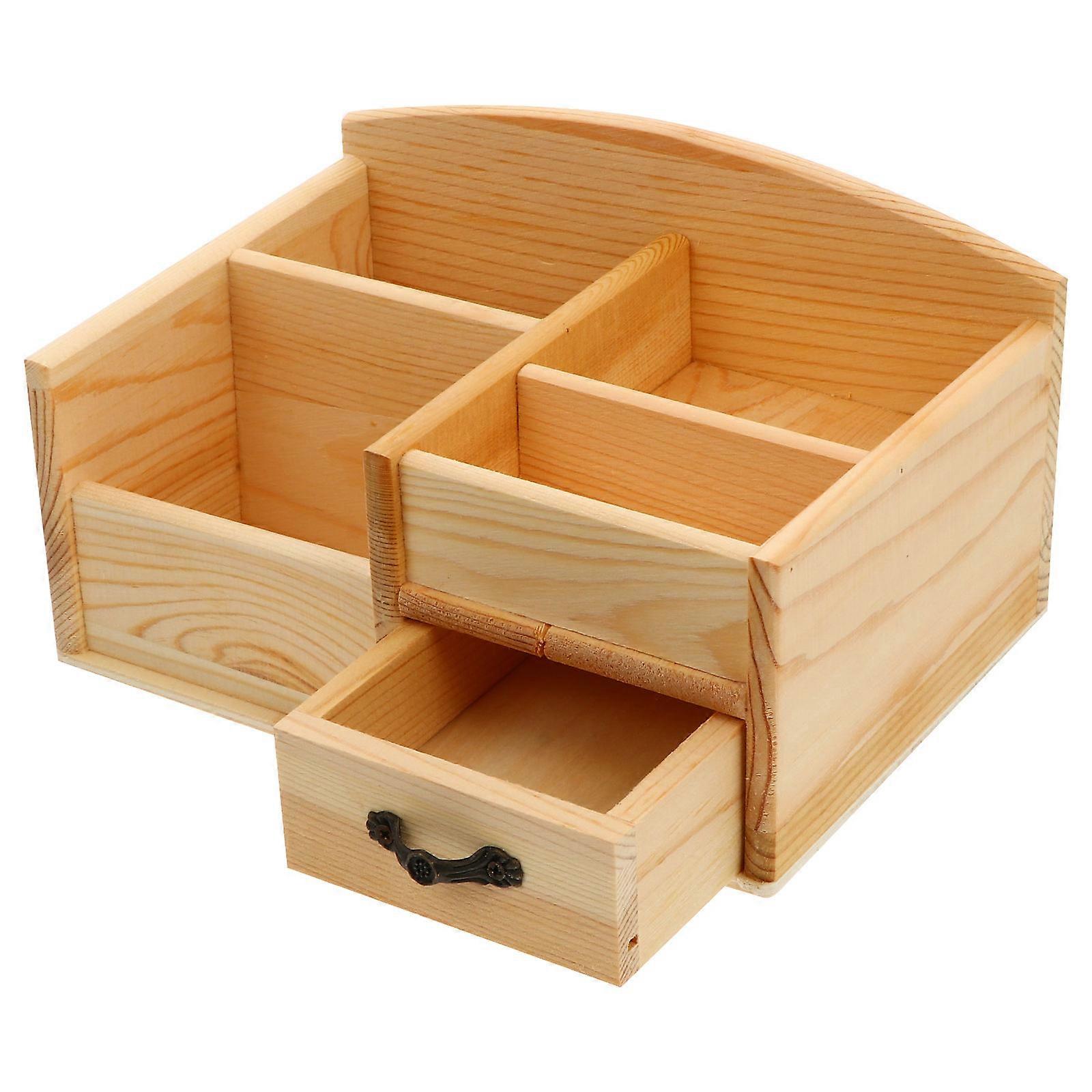 Wooden Drawer Organizer Storage Box for Home 2Pcs Desktop Organizer