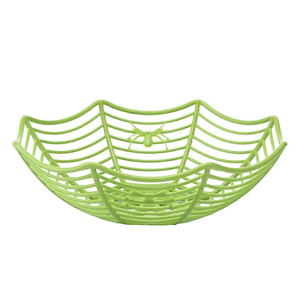 Fruit Bowl Spider Web Fruits Candy Basket Bowl Green