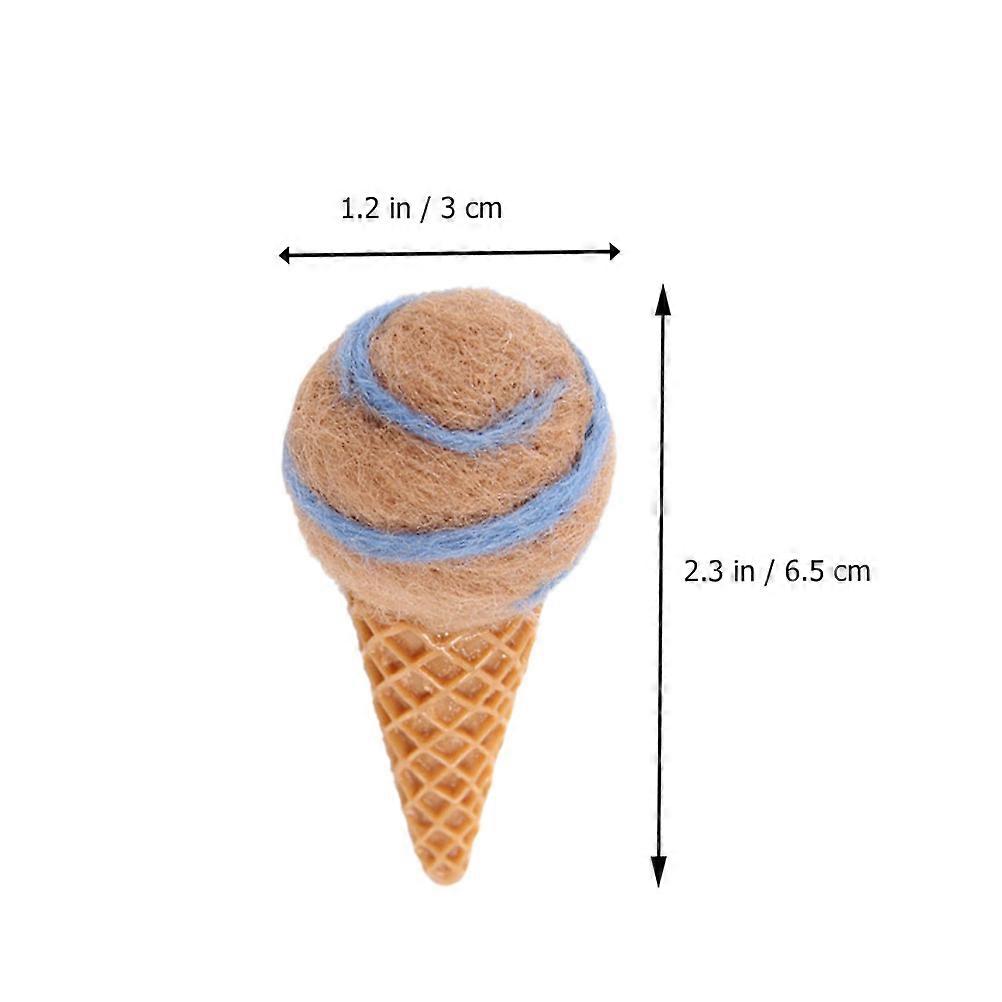 Ornaments Ice Cream Felt Adornment 5Pcs Suitable For Christmas And Parties With Material