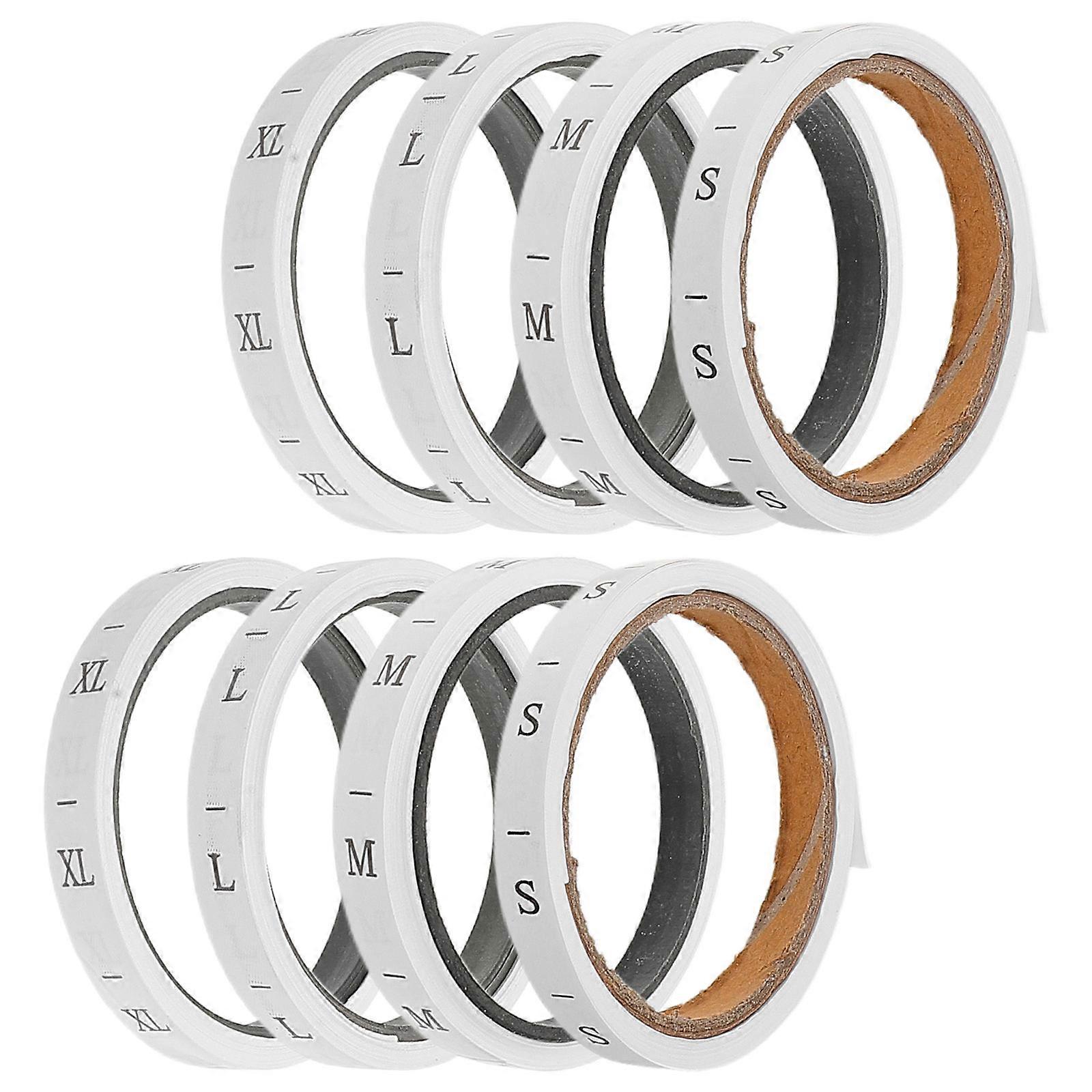 Clothing Size Strip Labels Fabric Tags for Laundry 40Pcs White