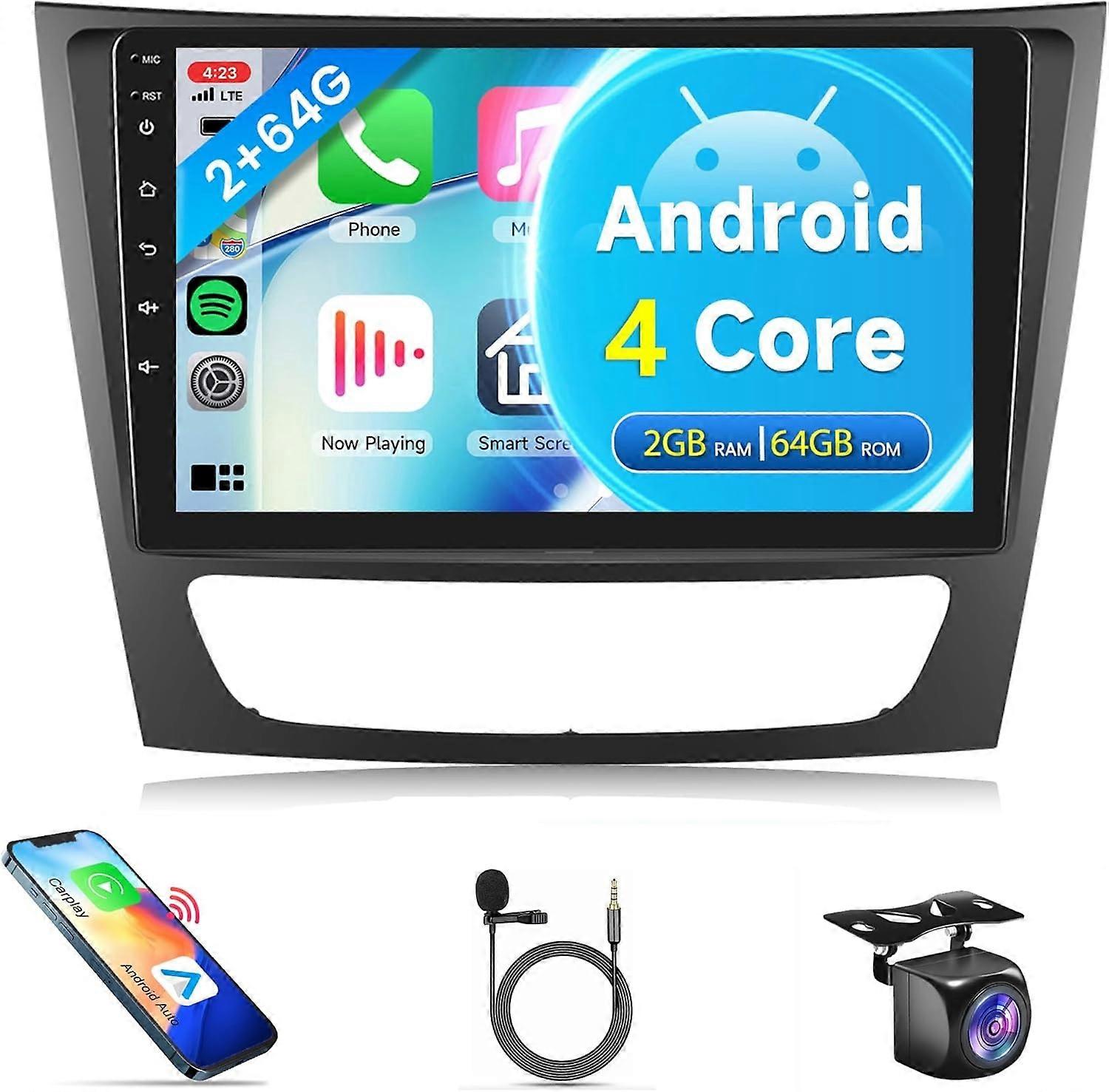 Android Stereo Radio Carplay for Mercedes Benz E Class W211 E200 CLS E320 E500 E350 W219 2002-2010