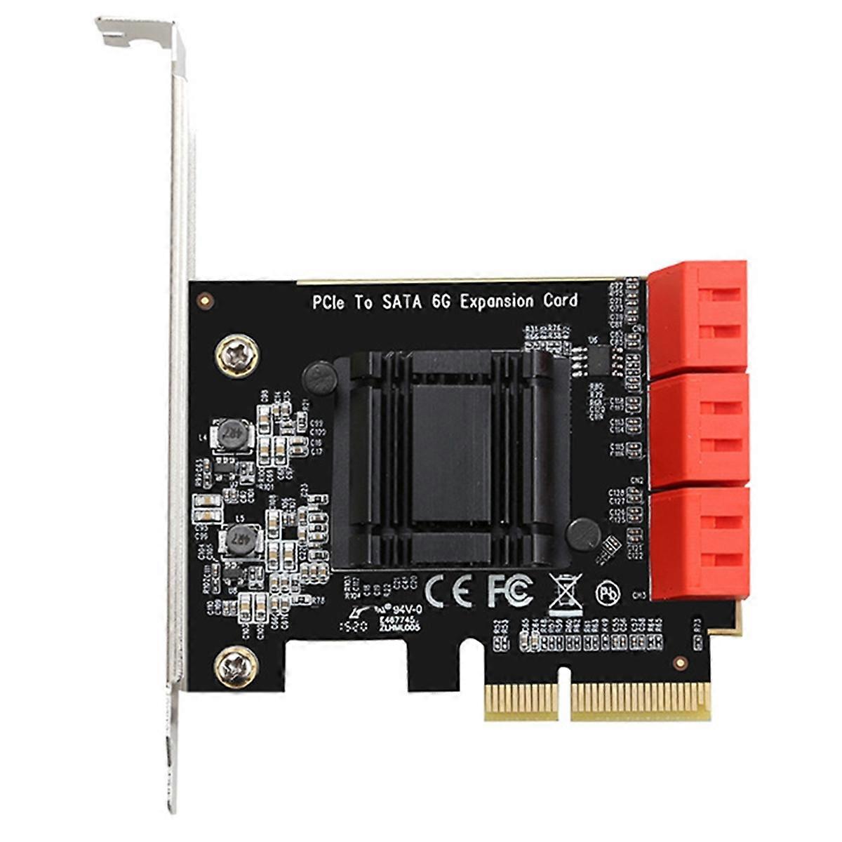 PCIe 4x naar 6-poorts SATA3.0 Adapter Controller Uitbreidingskaart