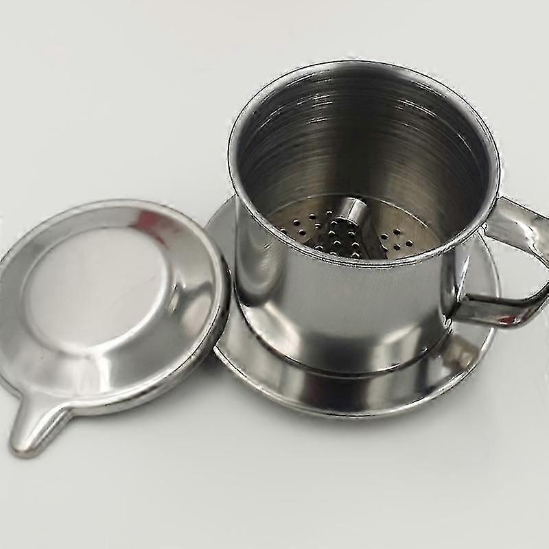 فيتنام نمط الفولاذ المقاوم للصدأ القهوة بالتنقيط تصفية صانع وعاء لبث كوب المحمولة مكتب المنزل السفر التخييم دائم