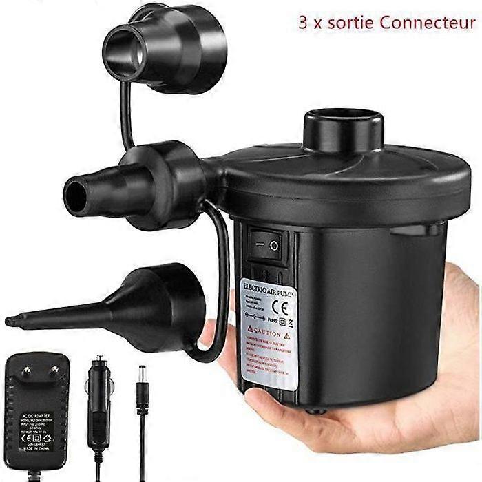 משאבת אוויר חשמלית ניידת של Ley עם 3 פיות למזרן מתנפח לקמפינג