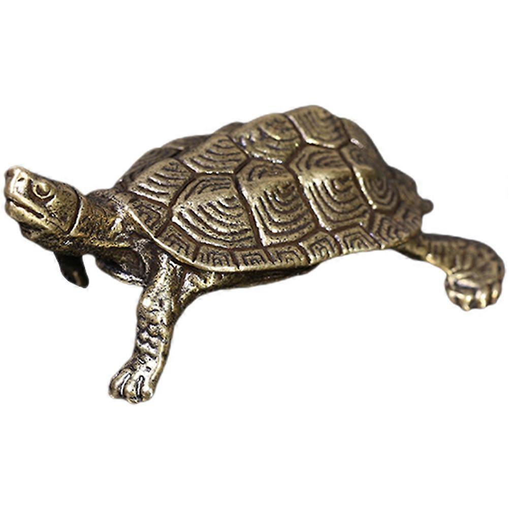Copper Turtle Figurine for Tabletop Decor 5Pcs Retro Turtle Ornament Set