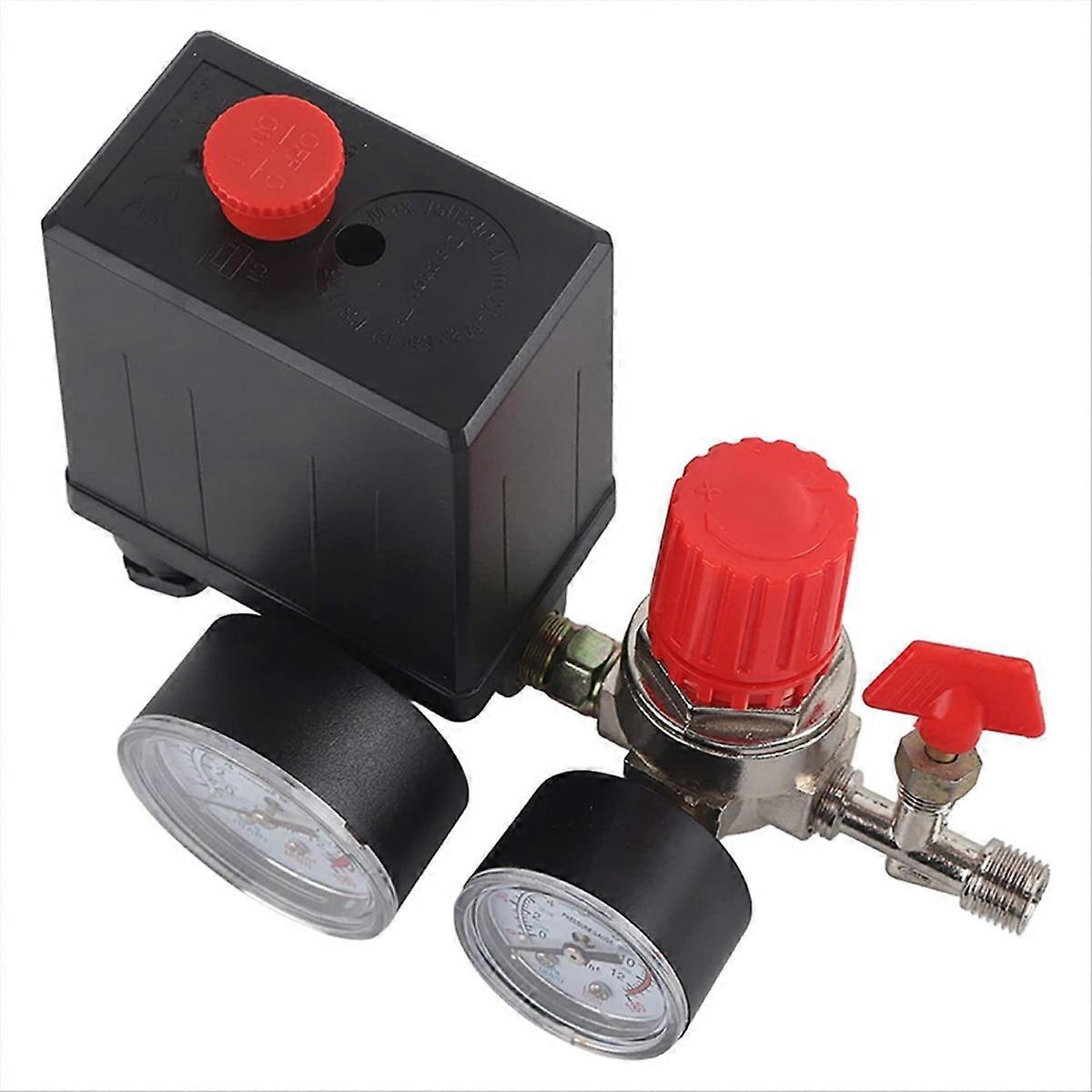 Pressure Switch with Gauges - Central-Pneumatic Compressor Parts for Precise Air Regulation