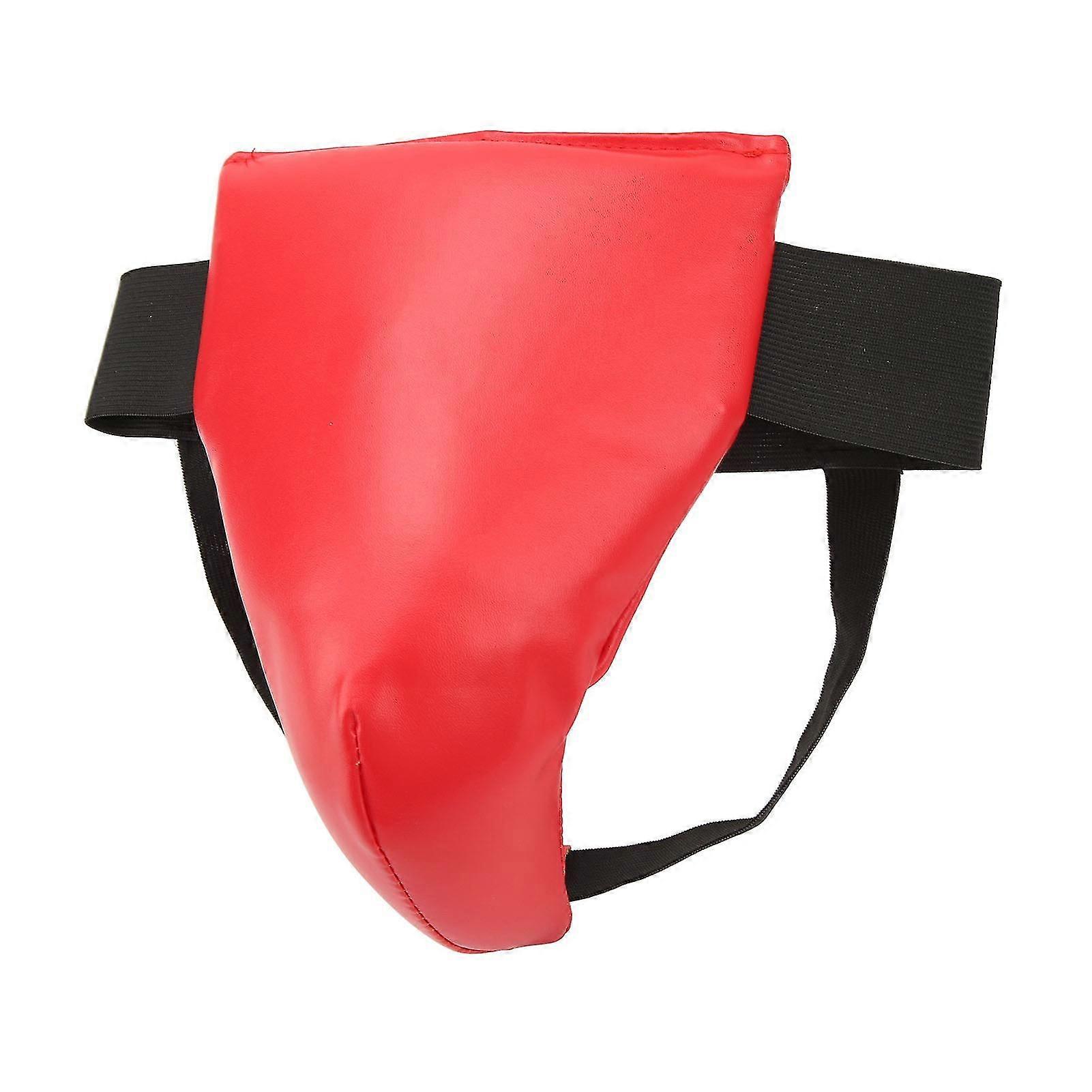Groin Protector for Boxing and Kickboxing Adjustable Shock Absorption Ventilated Jockstrap Red