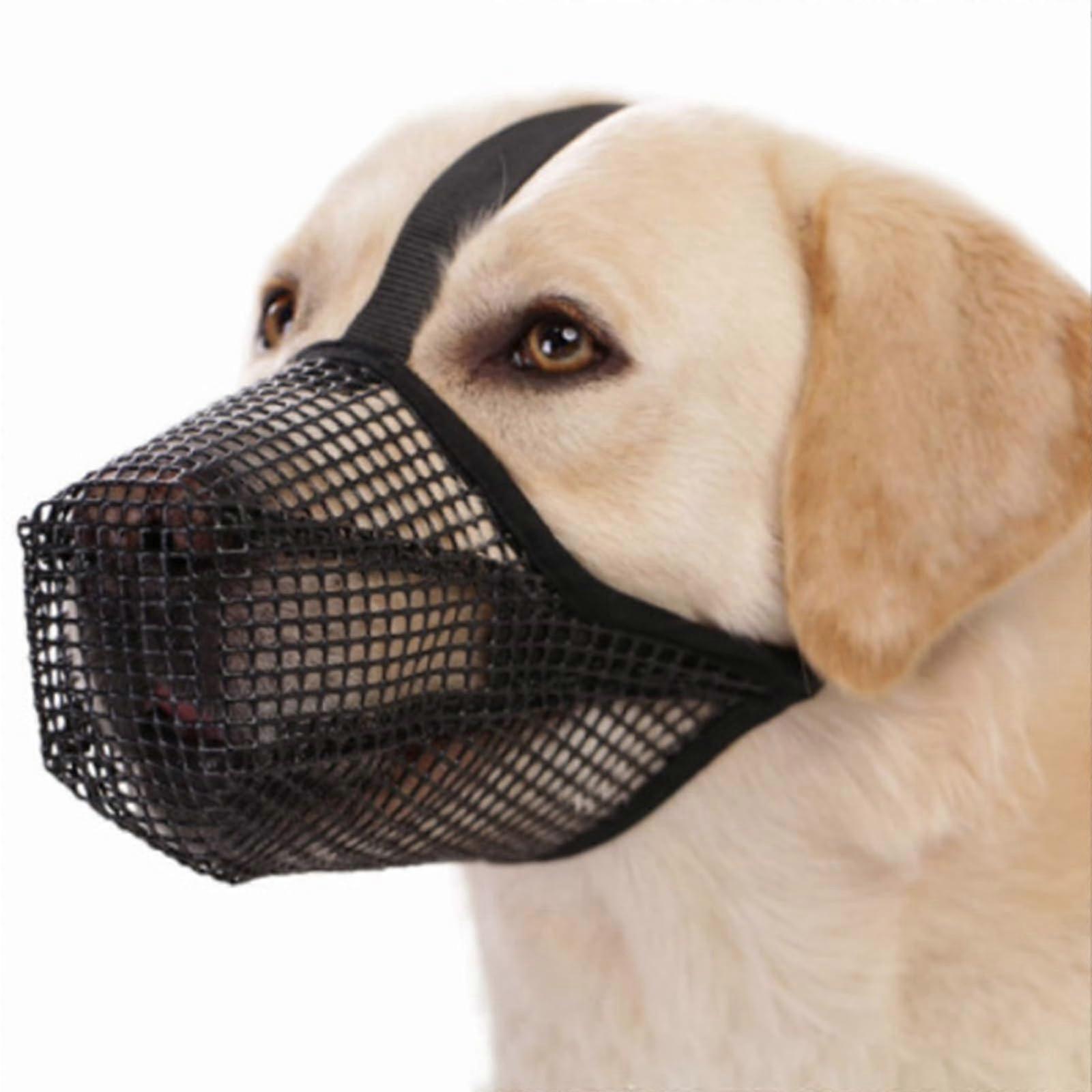 Muzzle for Large Dogs - Soft Comfortable Adjustable Mesh Muzzle for Small Medium Large Breeds (XL)