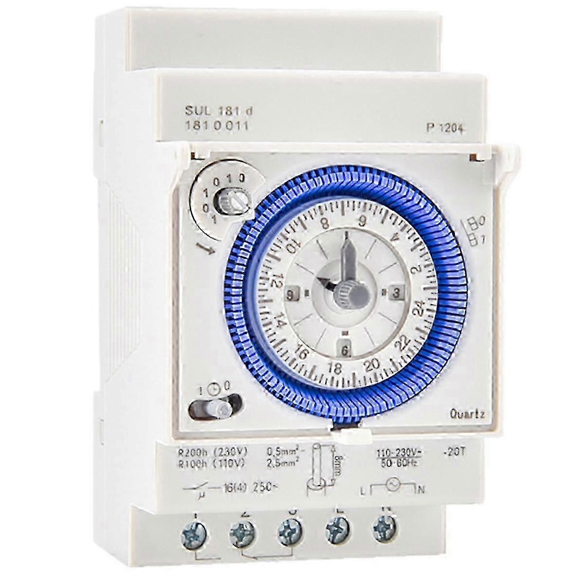 25-26 CNC SUL181d Time Relay Track Installation Mechanical Timer AC110-230V 24-Hour Industrial Time Contro SZRH A-W