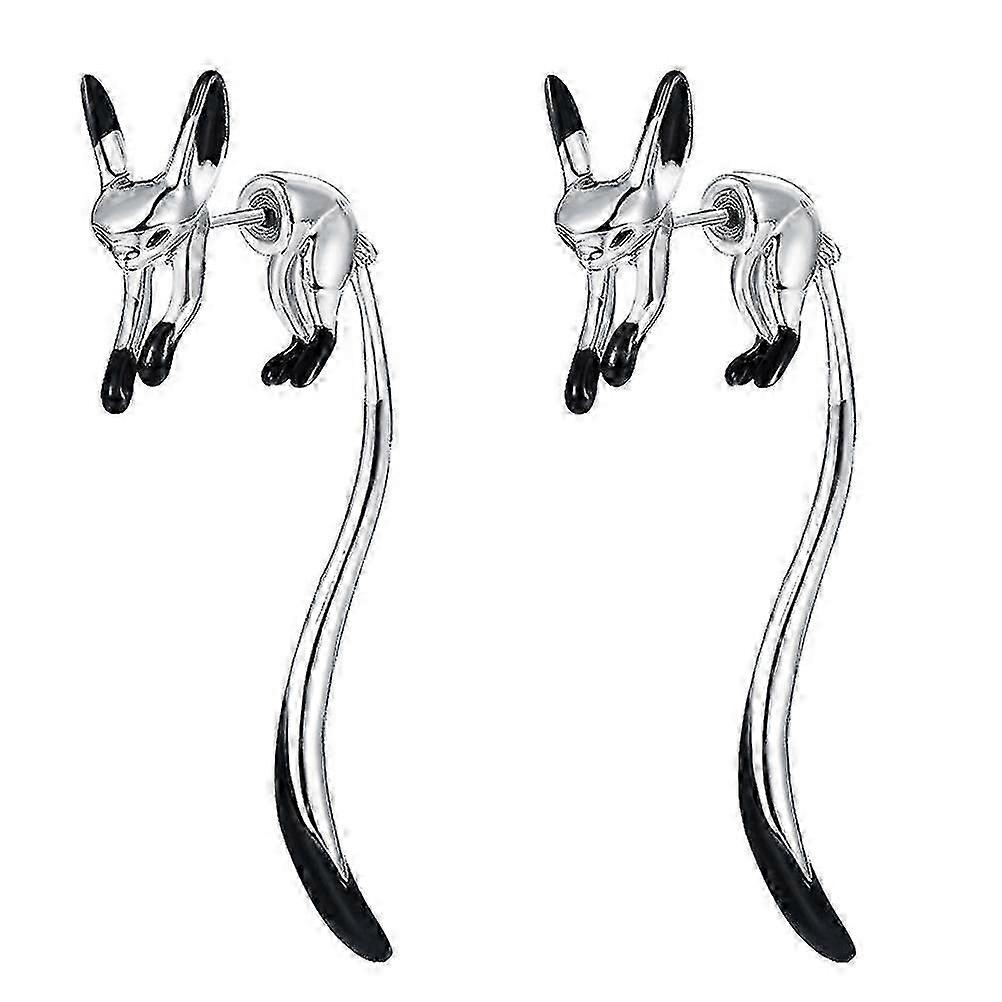 Fox Long Tail Dangle Earrings for Women's