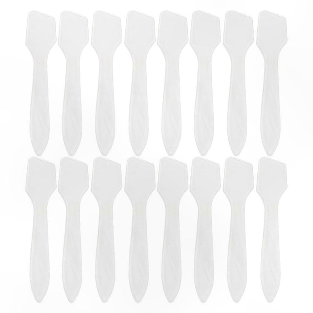 100Pcs Plastic Cosmetic Applicator Spatulas for Cream and Makeup Use