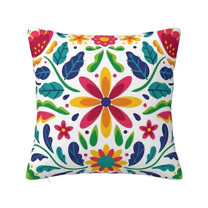 c648かわいいメキシコの花クッションカバーcmベルベットポリエステルスロー枕カバーソファカーシートホームデコレーション枕カバーkjs648