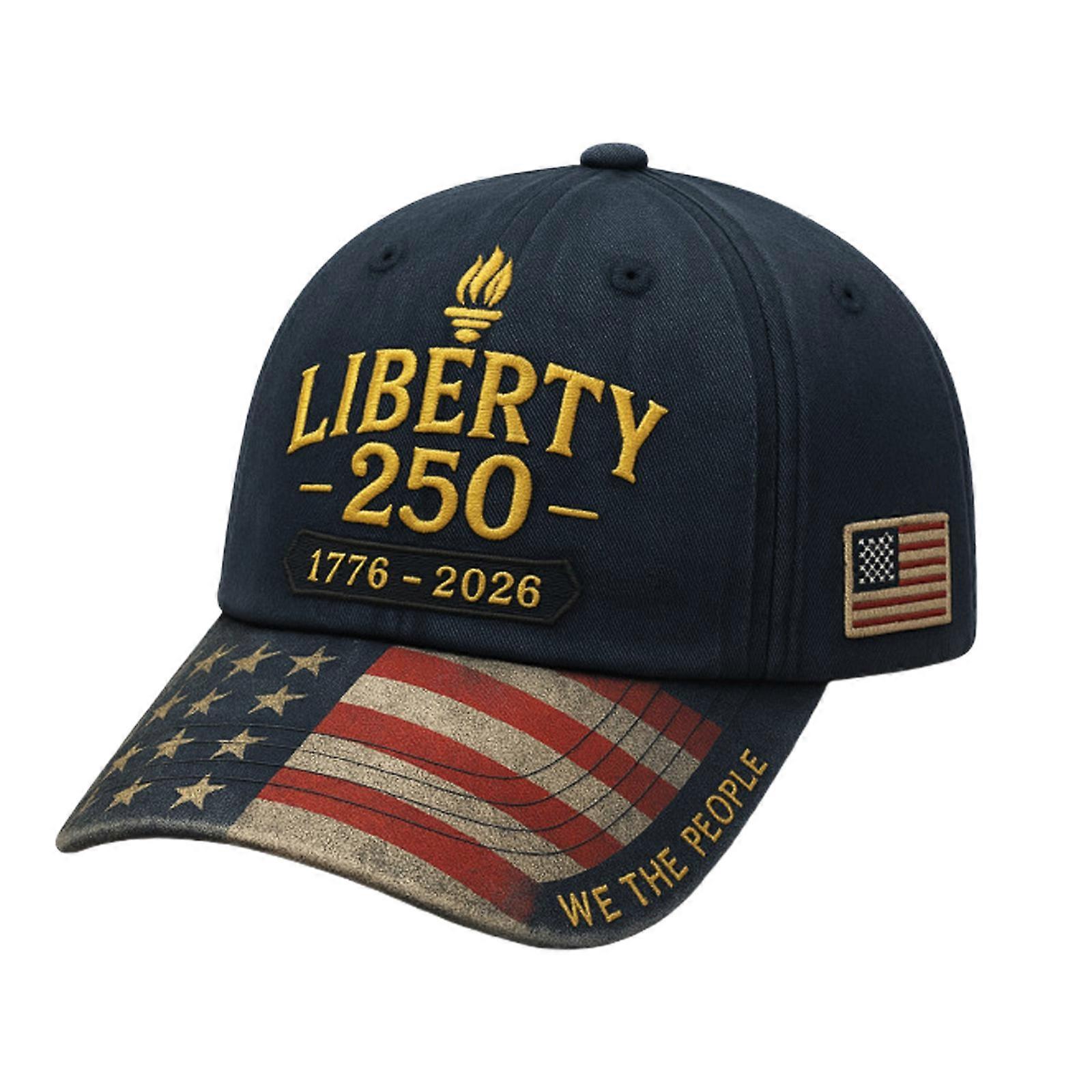 Practical 250th Anniversary Baseball Cap With Reinforced Stitching Comfortable Adjustable Embroidered Marine Multicolor