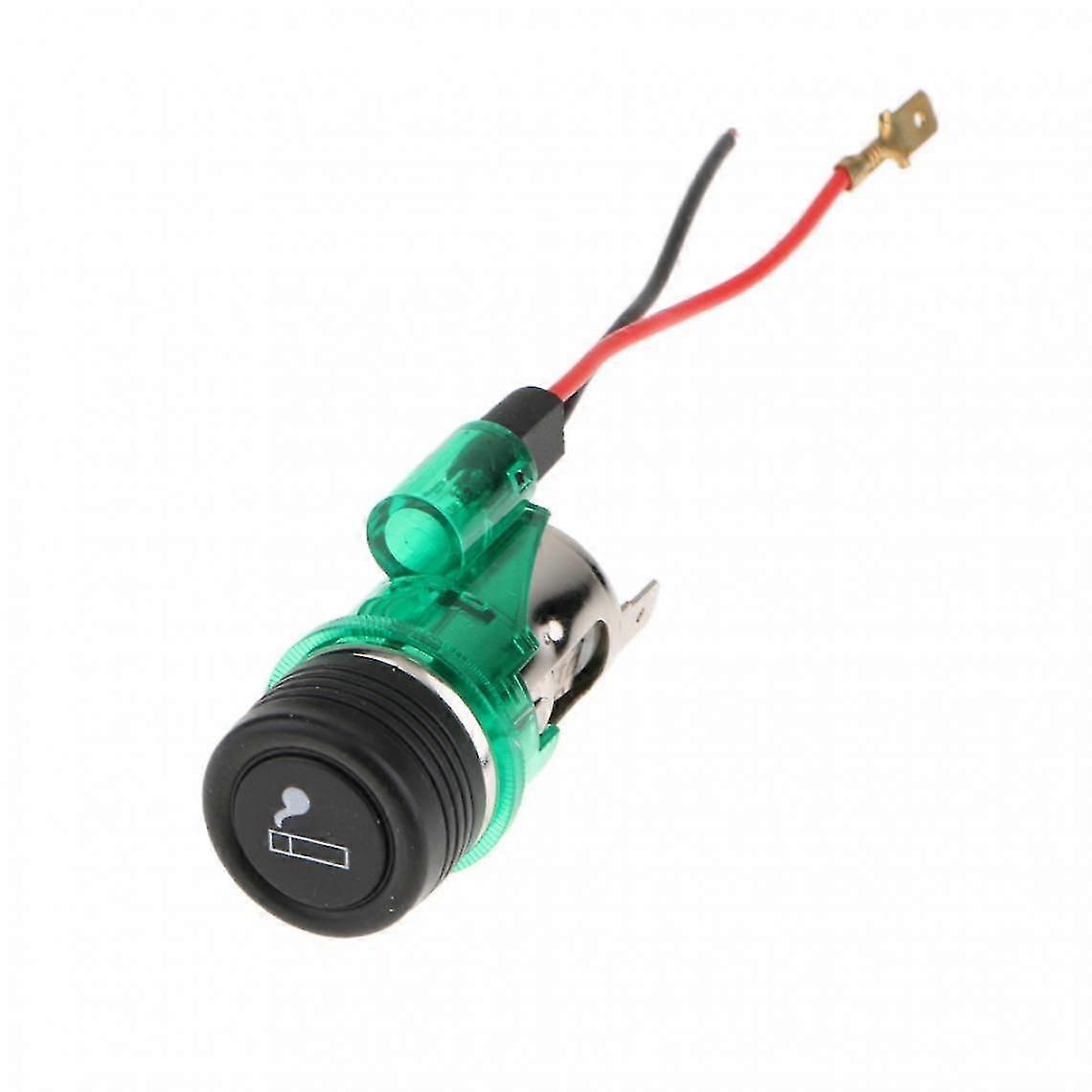 Car Cigarette Lighter 12v Power Socket With Orange 2.8mm Dia Light