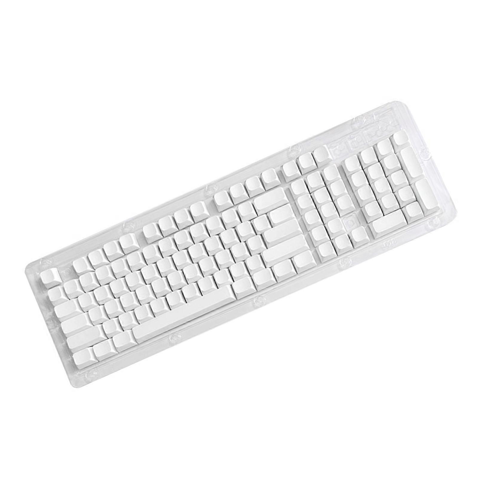 104 Key XDA Height White Keycaps No Lettering Durability PBT For Minimalist Keyboard Lovers And Office Use Multicolor