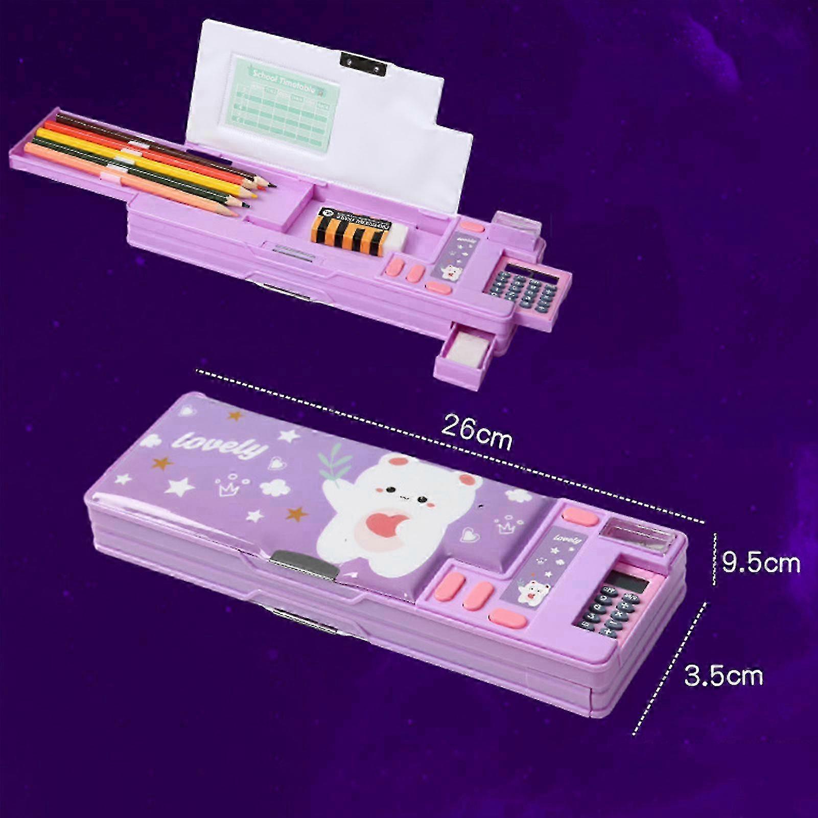 Pop-Up Stationery Box for Teens - Plastic School Organizer