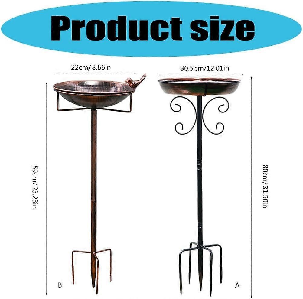 Bird Bath Bird Bus 3 Weather Resistant Freestanding Garden Patio With Stable Prong Base