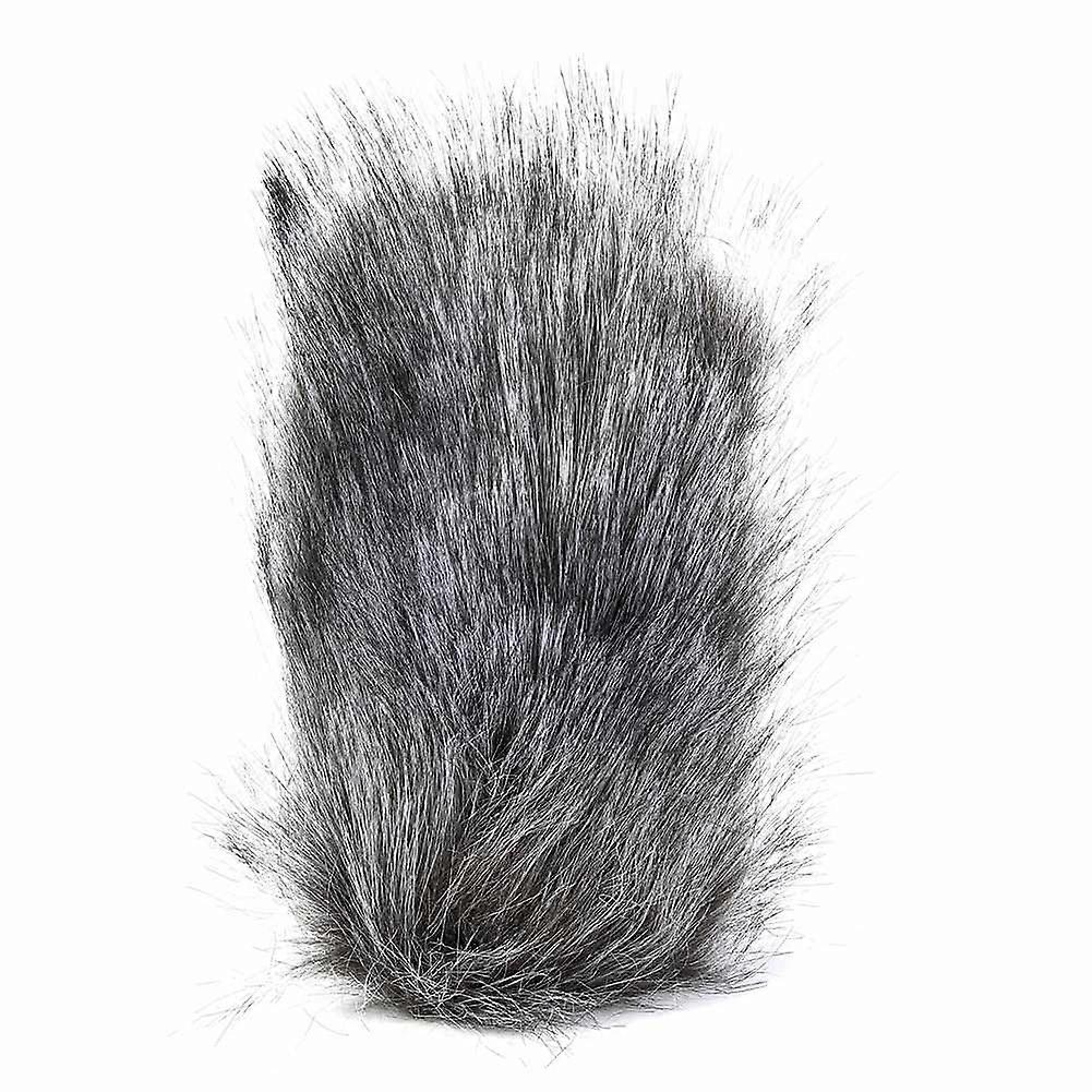 Outdoor Microphone Artificial Fur Cover Mic Windshield for Camera Recorder(L)